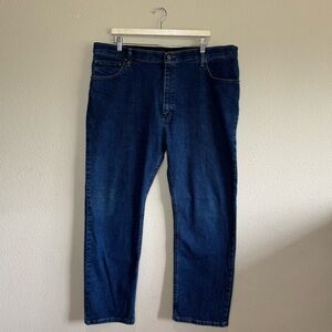 Wrangler pants mens 40 X 29 cotton blend straight leg jeans blue